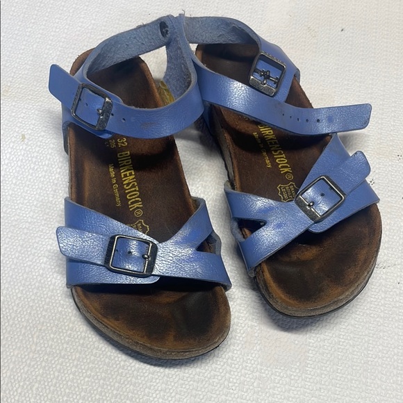 Birkenstock Blue and Brown Sandals with Adjustable Straps - Picture 1 of 6